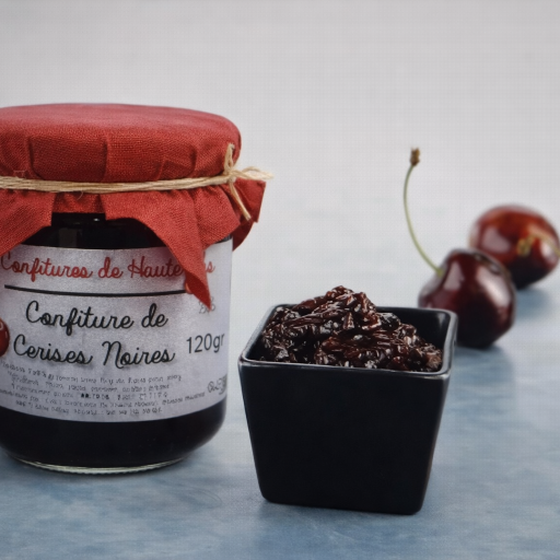 Confiture cerises noires bio 120 gr